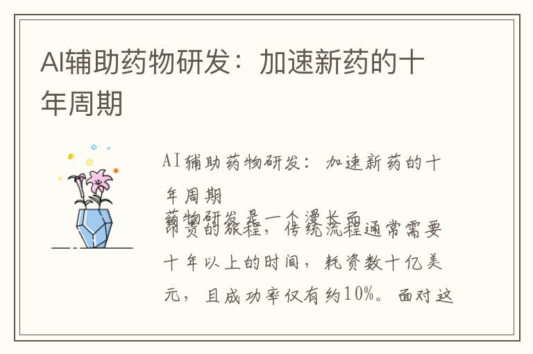 AI辅助药物研发：加速新药的十年周期
